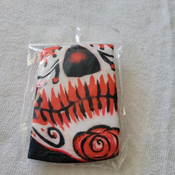 Halloween 2pc sugar skull mask & filter Red rose - Picture 6 of 6